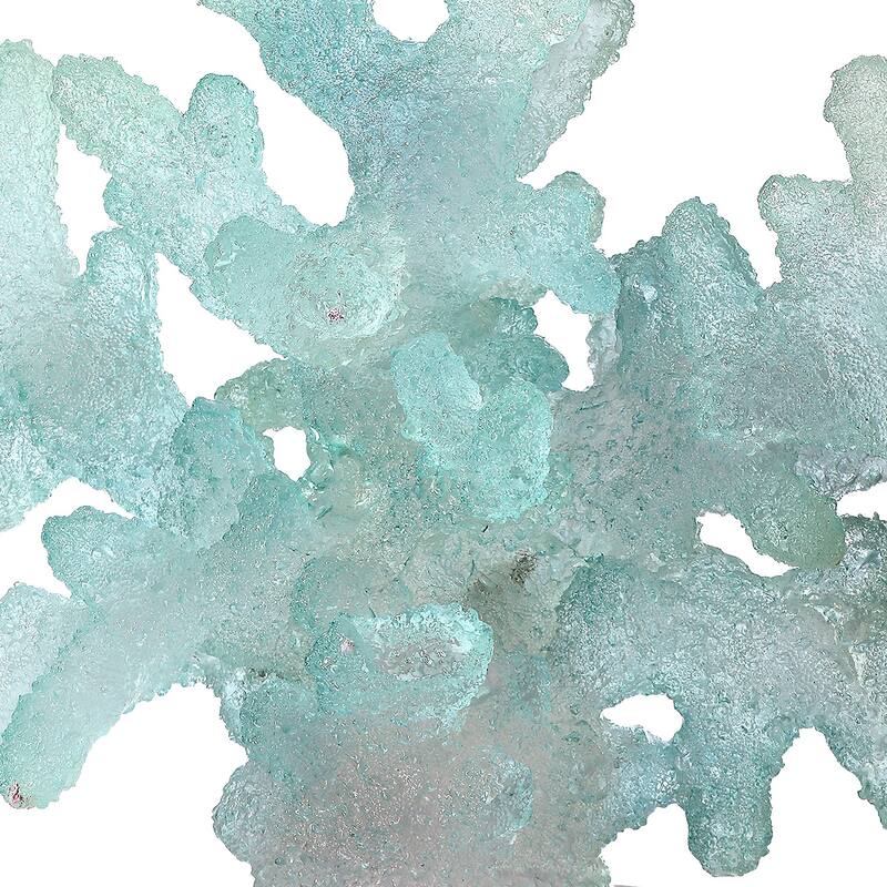12" Clear Resin Coral With Acrylic Base
