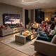 preview thumbnail 3 of 12, Modern Extendable Coffee Table with Storage Drawers, Motion Sensor LED Lights, Open Shelves and Soft-Close Storage