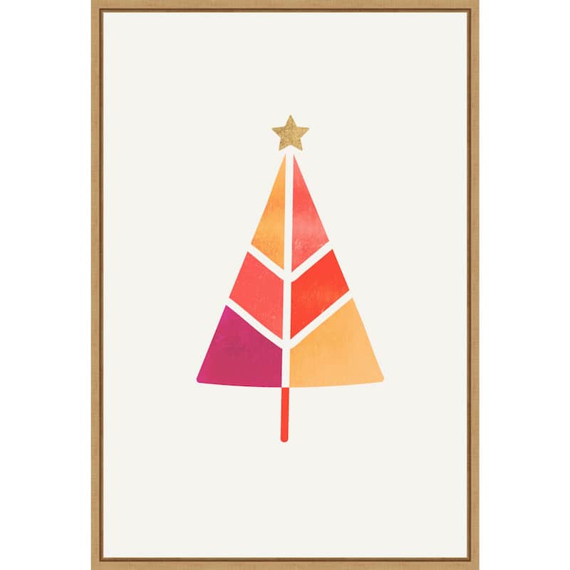 Little Christmas Tree by Kubistika Framed Canvas Wall Art Print