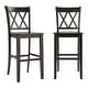 preview thumbnail 13 of 16, Ronda X-Back Bar Height Chairs (Set of 2) Antique Black