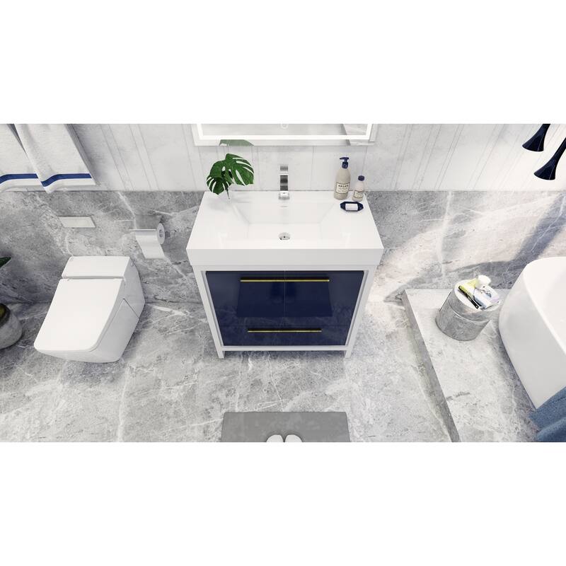 Dove 36'' Freestanding Vanity with Reinforced Acrylic Sink