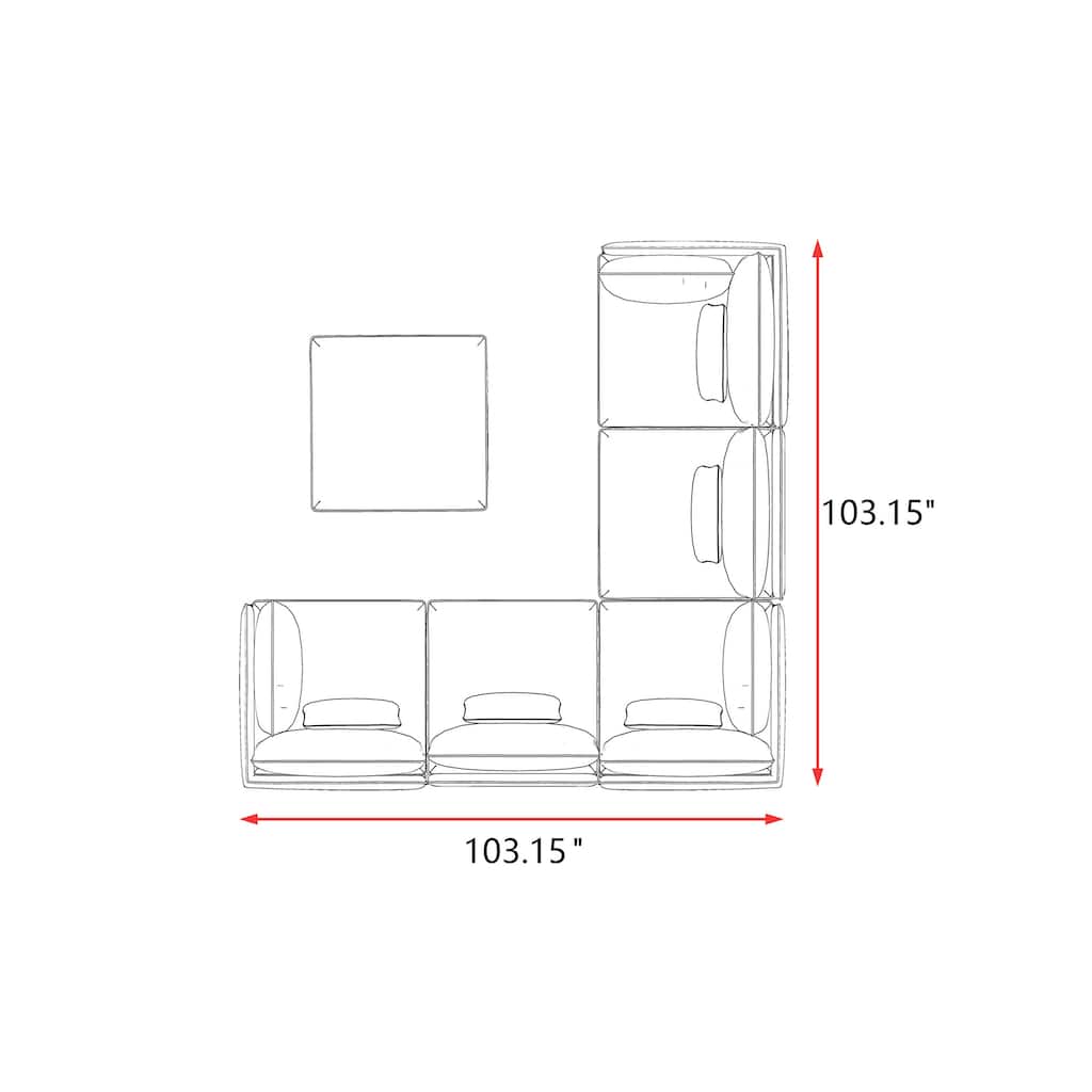 Simon 6pc Multi-Chair Seating Group