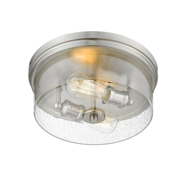 Bellevue Trigvey 2 Light 13" Wide Flush Mount Drum Ceiling Fixture