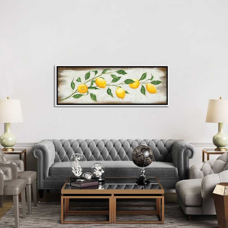 iCanvas "Lemon Branch" by Hollihocks Art Framed Canvas Print