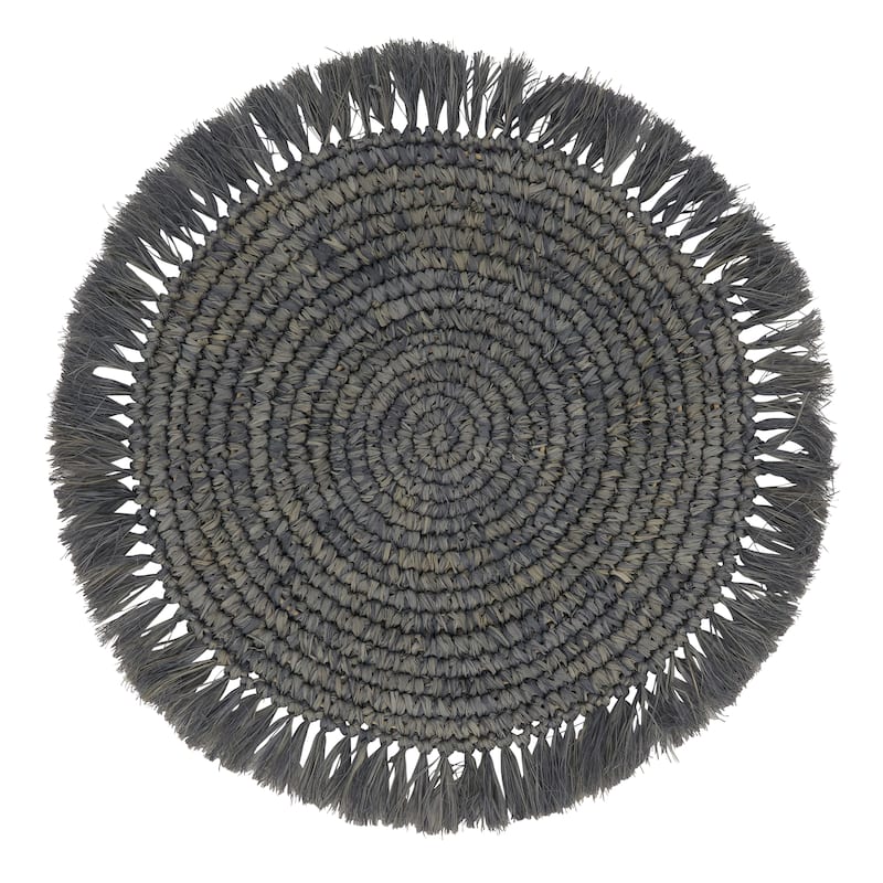 Raffia Design Round Placemats (Set of 4)