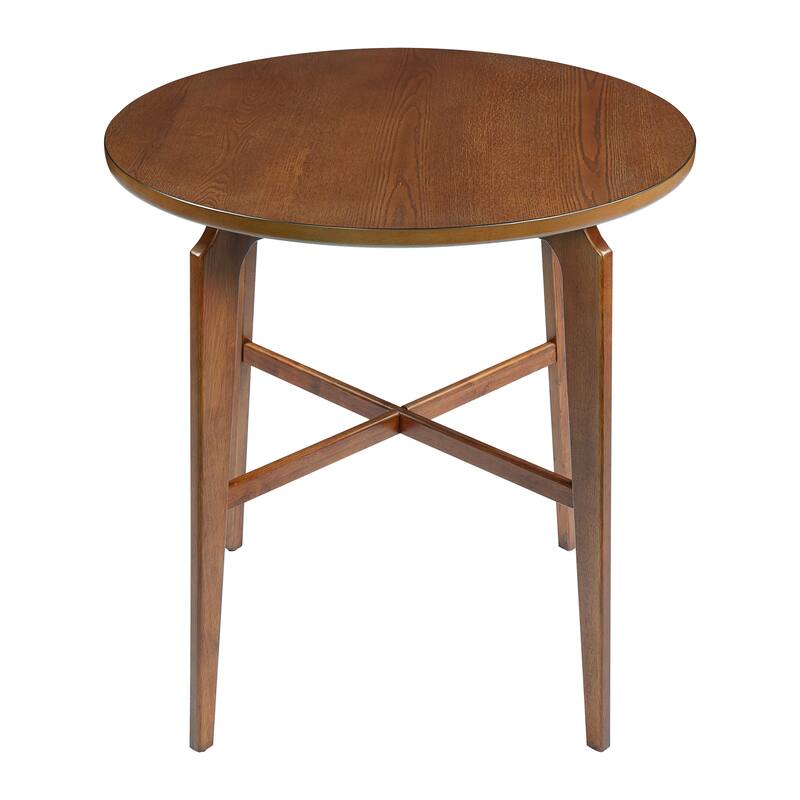 Christopher Knight Home - Bracken Retro Nordic Counter Height Bar Table with Solid Wood Legs & Cross-Reinforced Beams