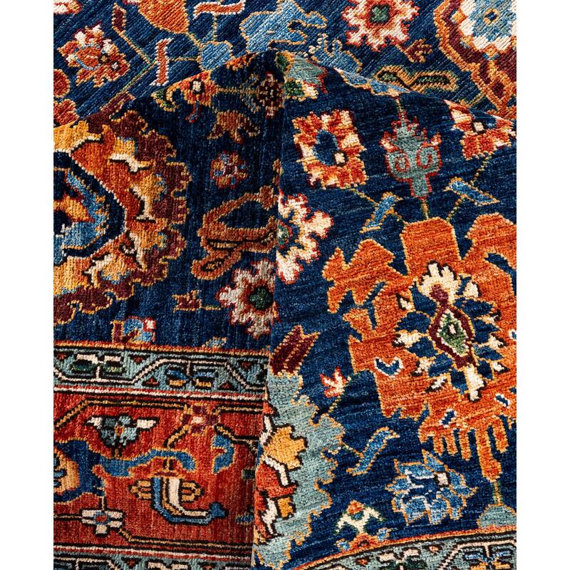 Serapi One-of-a-Kind Hand-Knotted Area Rug - Blue - 8' 1" x 10' 1"
