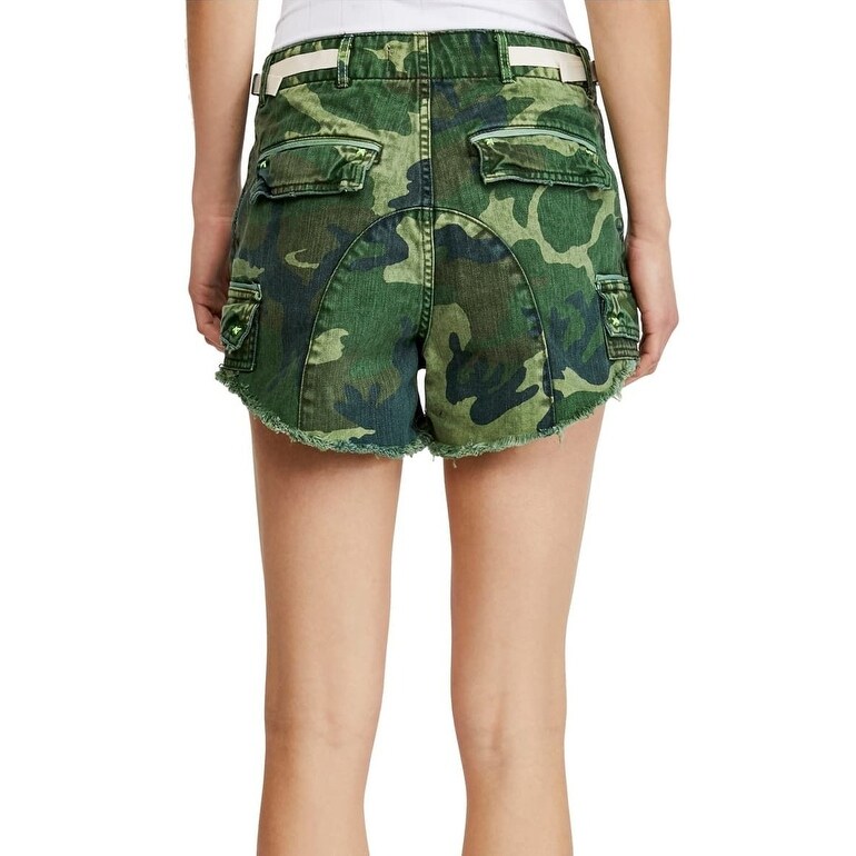 camo denim shorts womens