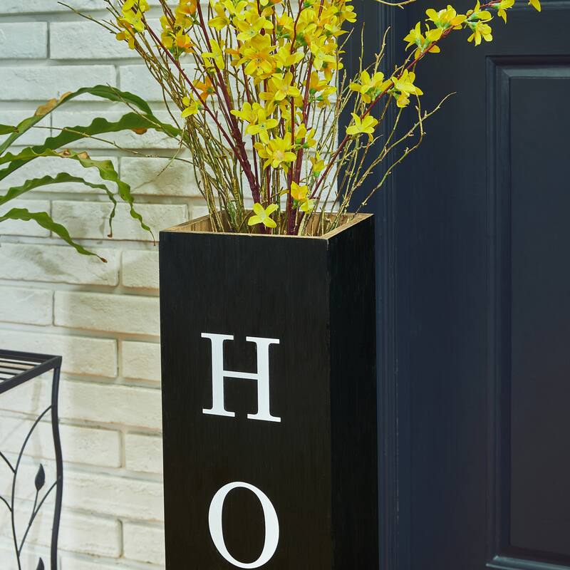 Glitzhome 30"H Rustic Welcome & Home or Welcome & Porch Double Sided Wooden Planter Sign Front Door Decor(2025 Quality-upgraded)