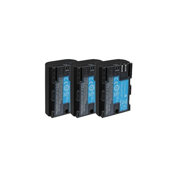 Shop Replacement Battery Lp E6 Bli 357 3347b001 7 2v Lithium Ion For Canon Camera Models New 3 Pack Black Overstock 16006421