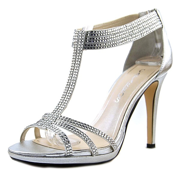 Caparros Maddy Women Open Toe Synthetic Silver Sandals