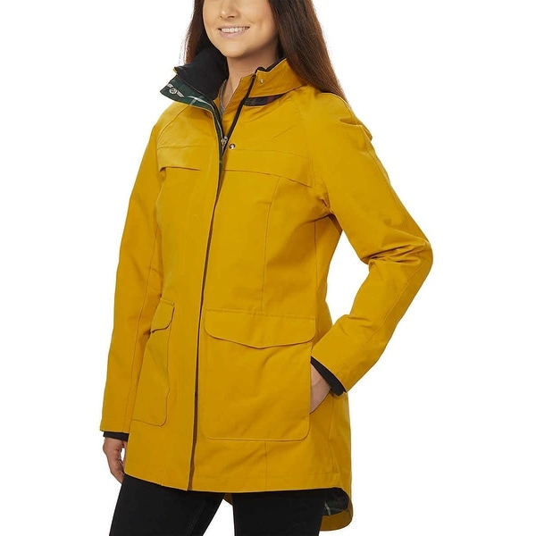 ladies navy raincoat with hood