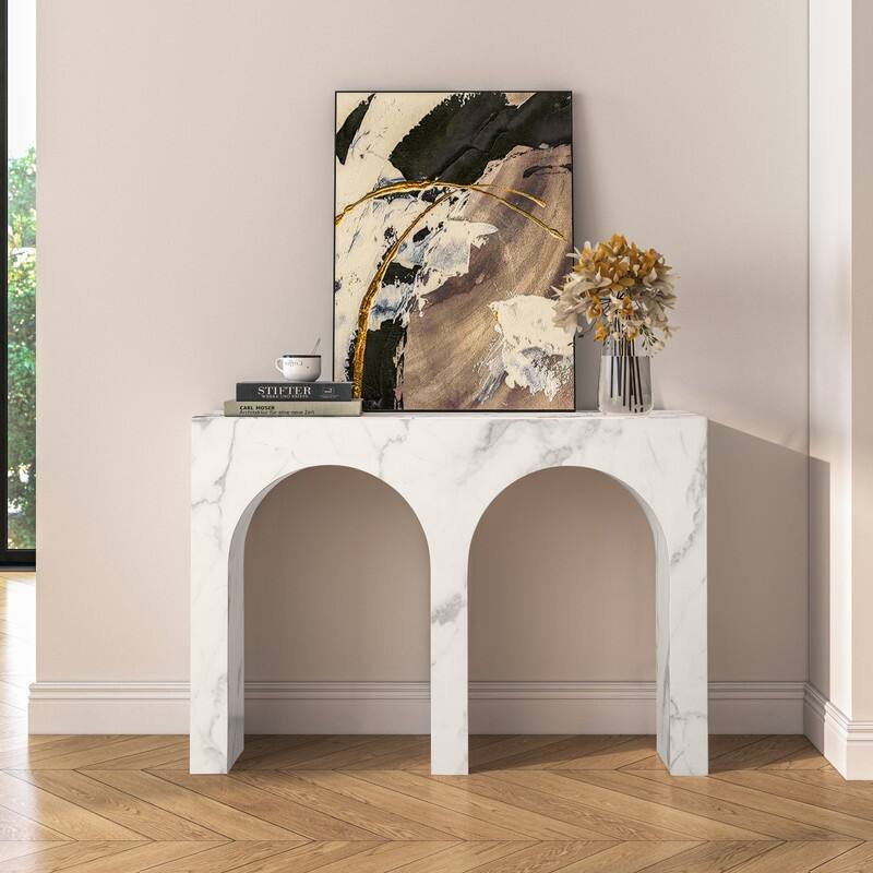 43" Marble Console Table