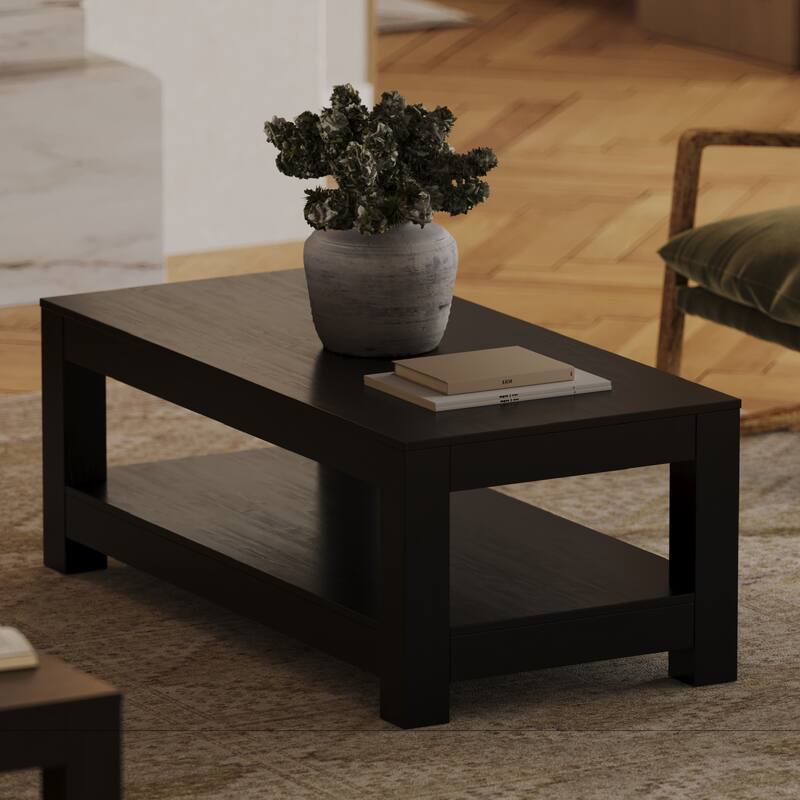 Maven Lane Paulo Wooden Coffee Table - Black