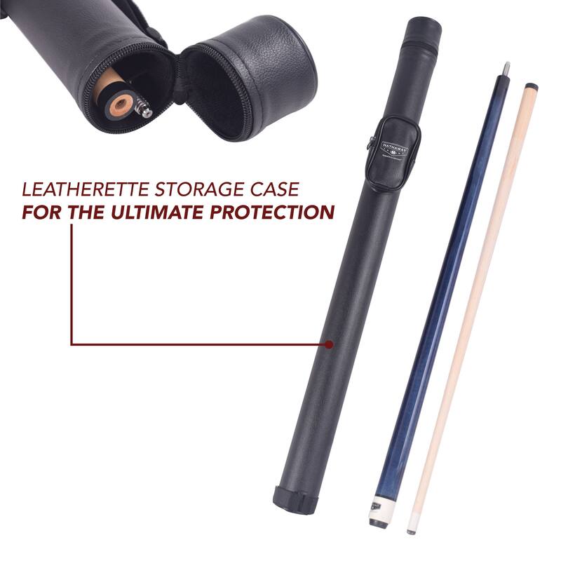 Hathaway Conquest 58-in Cue Stick and Case Set - Maple Wood