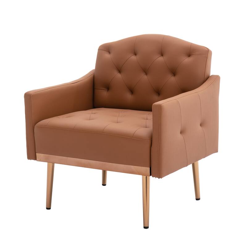 Tufted Decorative Fabric Armchair
