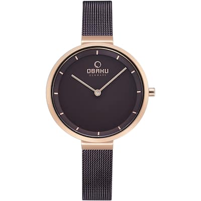 Obaku Women's Walnut Grey Dial Watch - V225LXVNMN - 6 (36)