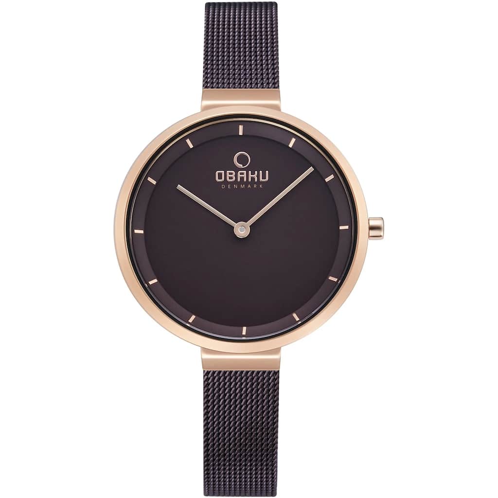 Obaku Women's Walnut Grey Dial Watch - V225LXVNMN - 6 (36)