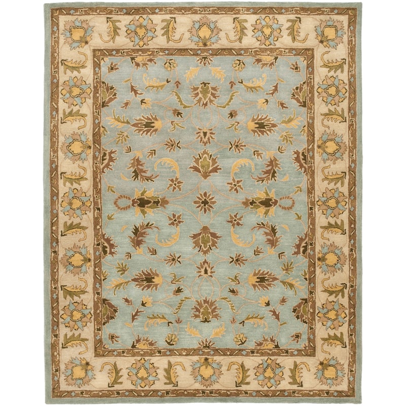 SAFAVIEH Handmade Heritage Turtoise Traditional Oriental Wool Rug - 12' x 15' - Light Blue/Beige