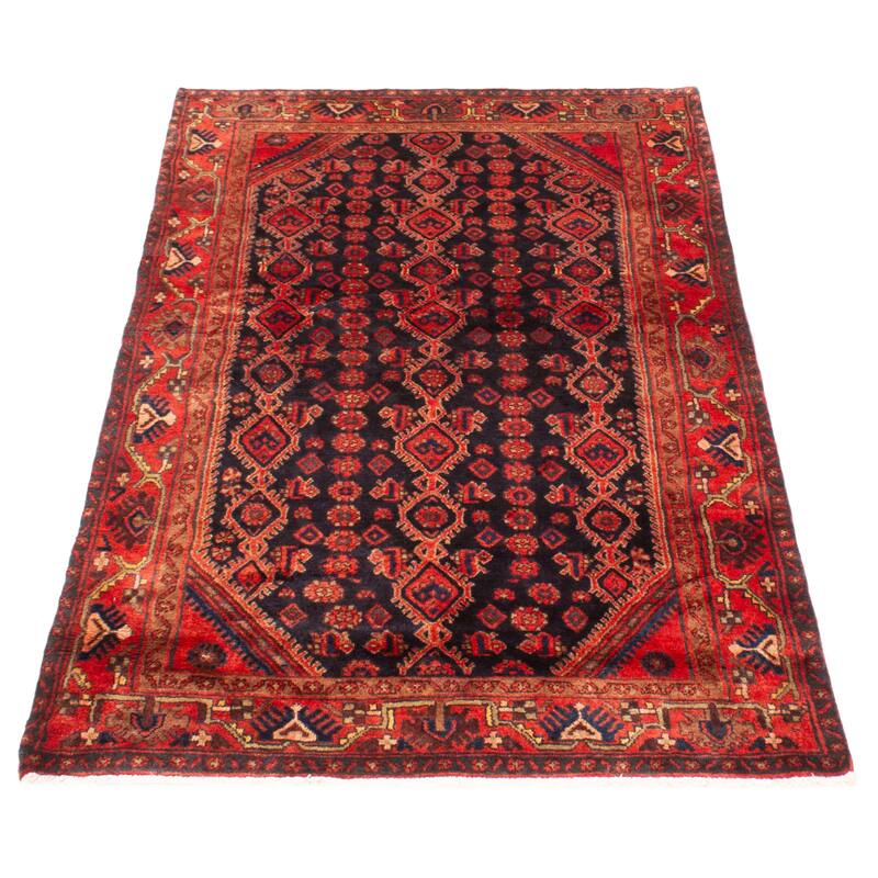 ECARPETGALLERY Hand-knotted Andelz Navy Wool Rug - 4'6 x 7'1