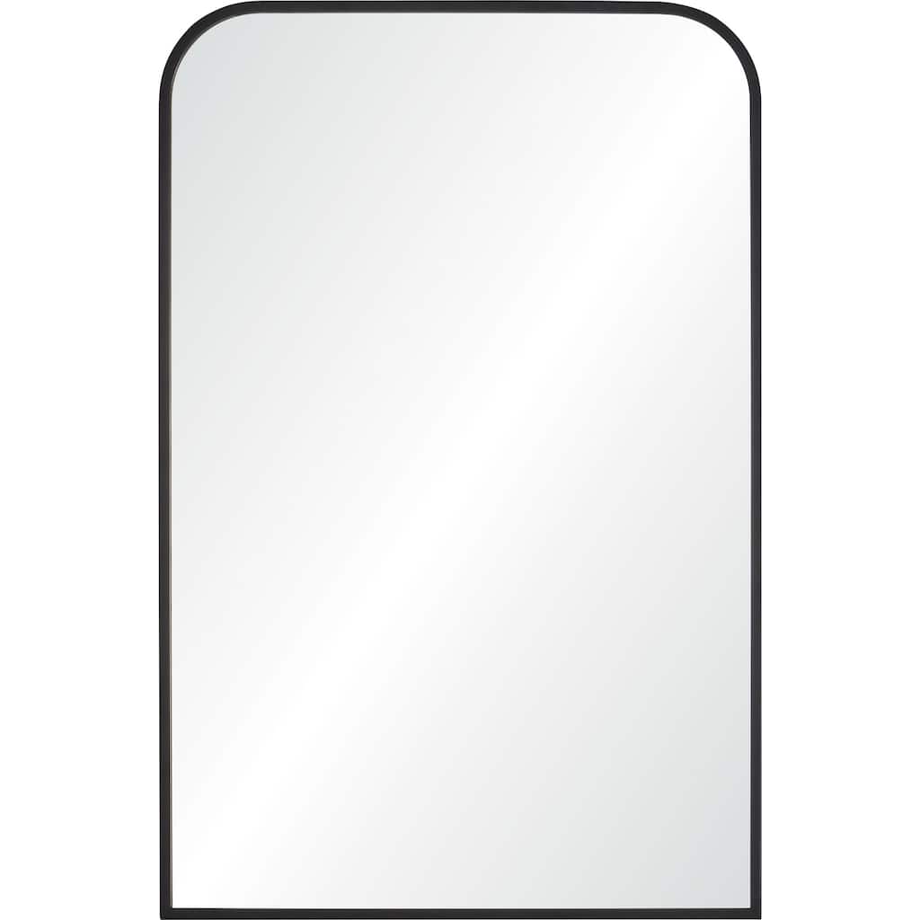 Arch Shape Iron Framed Wall Mirror - 36" - Black and Clear
