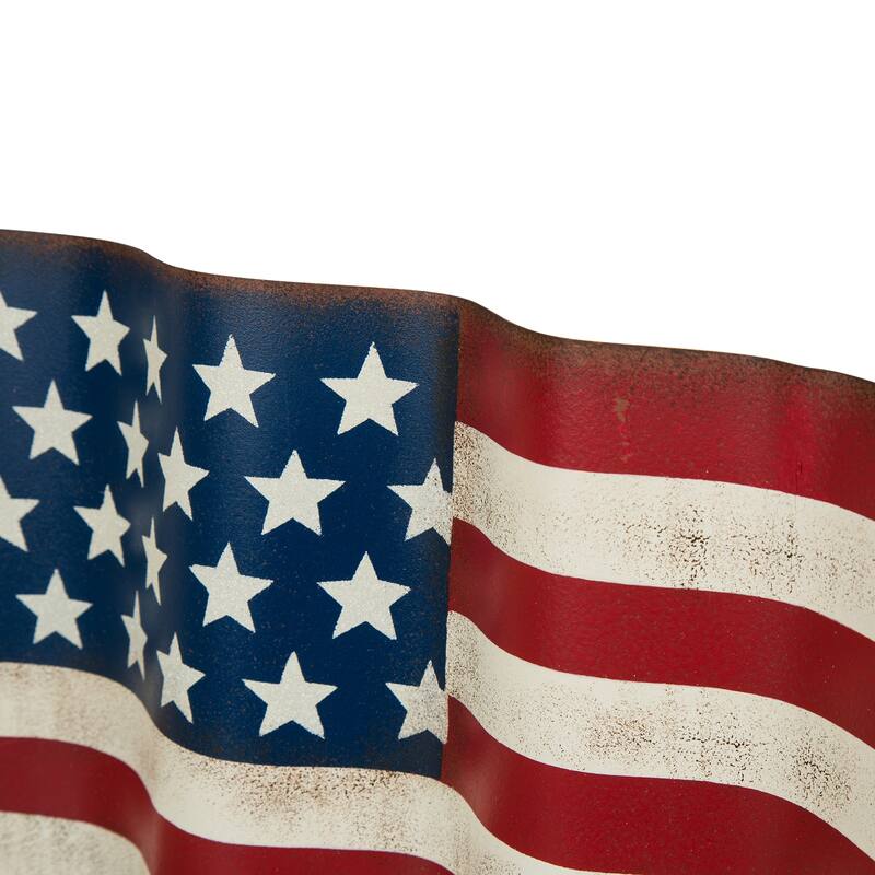 Glitzhome Patriotic/July 4th Free Standing Block Table Decor