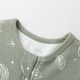 preview thumbnail 2 of 3, 100% Organic Cotton 1.0 Tog Sleeping Bag with Legs Sleeveless Wearable Blanket- Green Feather 12-24 Months