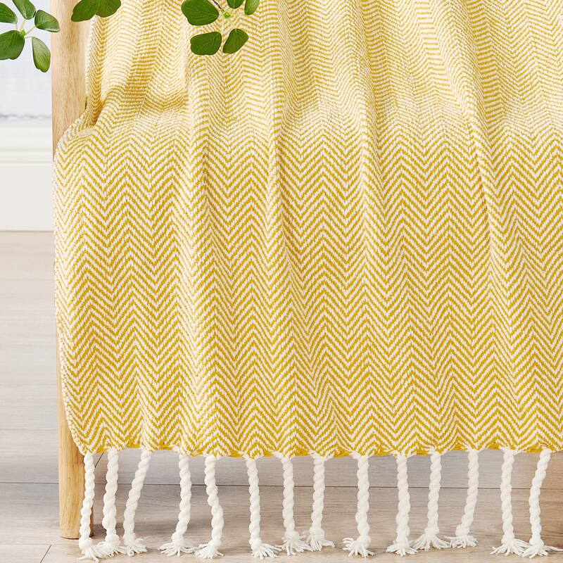 Extra Cozy Chevron Knit Throw Super Soft Knitted Blanket for Couch