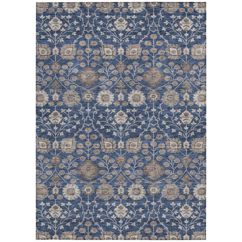 HomeRoots Floral Transitional Rectangle Outdoor Rug