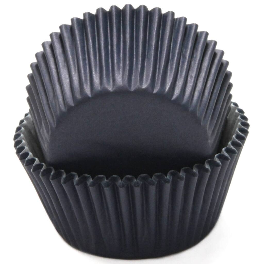 Chef Craft 50 Count Cupcake Liners Muffin Size Baking Cups, Dark Blue - 50 Pack
