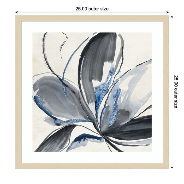 Grey Glory II Blue by Asia Jensen Wood Framed Wall Art Print - Svelte ...