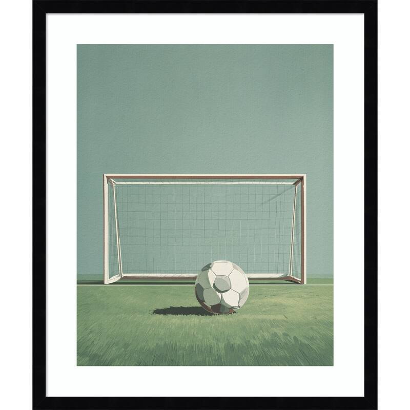 Soccer Goal by Andreas Magnusson Wood Framed Wall Art Print
