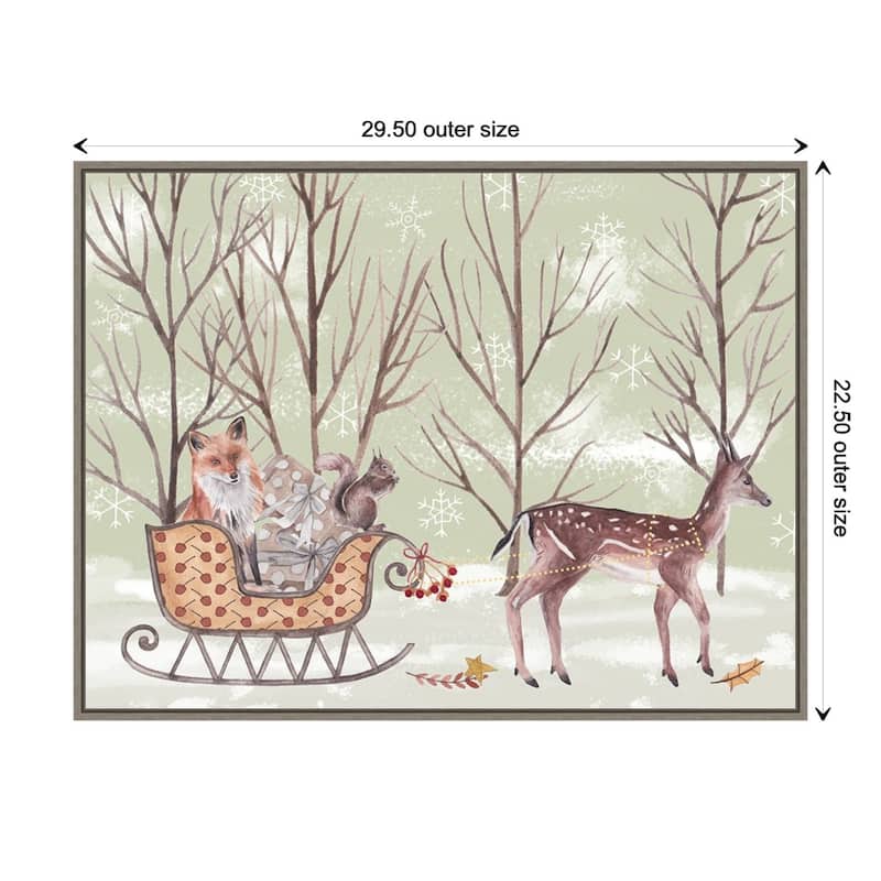 Christmas Time I by Melissa Wang Framed Canvas Wall Art
