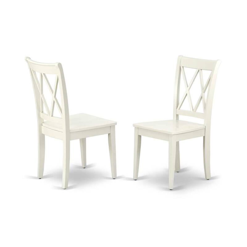 HomeStock 3-Piece Linen White Finish Rectangular Solid Wood Top with Butterfly Leaf Dining Table Set