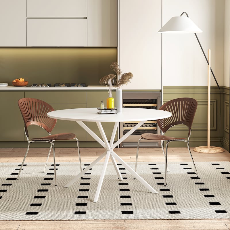 Cross Leg Round Dining Table