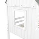 preview thumbnail 13 of 13, Elegant Twin Size Low Loft Wood House Bed with Two Side Windows, Superior Quality & Better Sleeping Environment, White+Grey