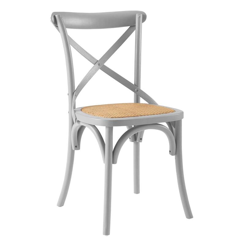 Winston Country Style Cross Back Light Grey Dining Chair