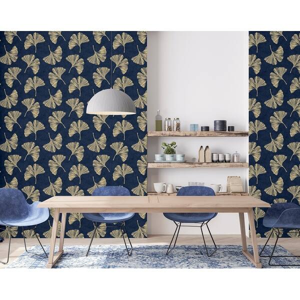 arthouse ginkgo leaf unpasted non woven