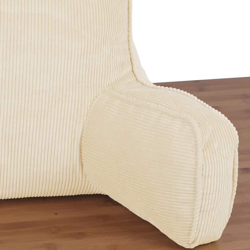 Cotton Corduroy Lounger Bed Rest Pillow Adjustable DIY Filling