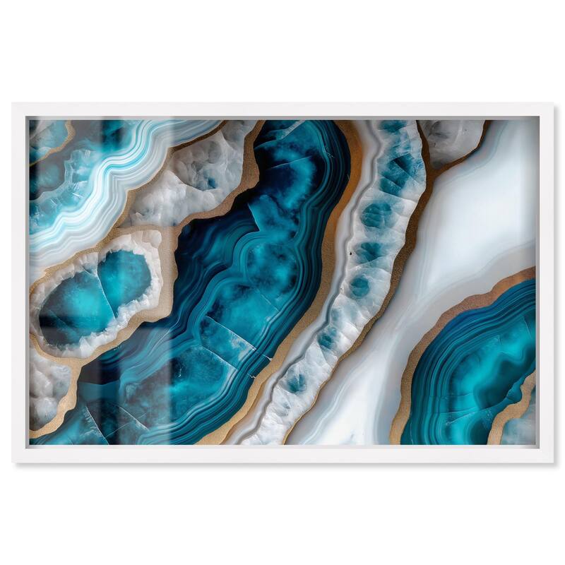 Opaline Undulation Shadowbox by Art Remedy - White - 36" x 24"