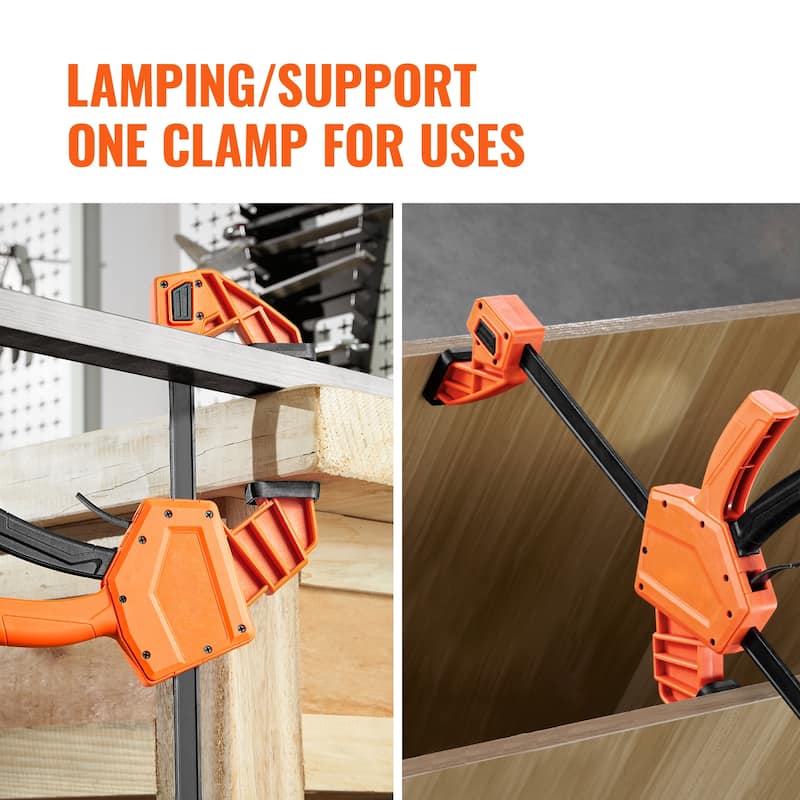 Bar Clamps for Woodworking, Even Pressure, High-strength Plastic and Carbon Steel, Wood clamps for Woodworking Metal Working