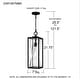 preview thumbnail 8 of 6, Zarah 1-Light Matte Black Outdoor Hanging Lantern