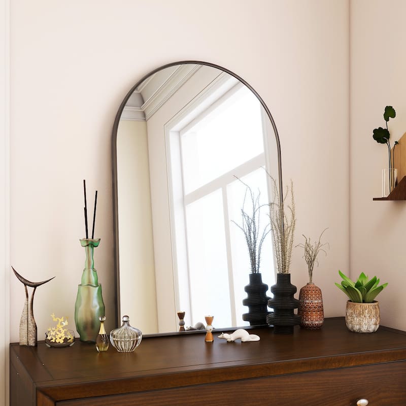 Bathroom Mirror Arch-Top Wall Mounted Decor Mirror