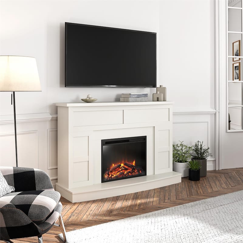 Ameriwood Home Banner Creek Mantel with Fireplace TV Console for TVs up to 60 inches