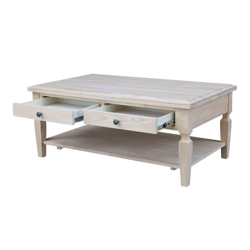 Vista Solid Wood Coffee Table - 48"W x 28"D x 20"H