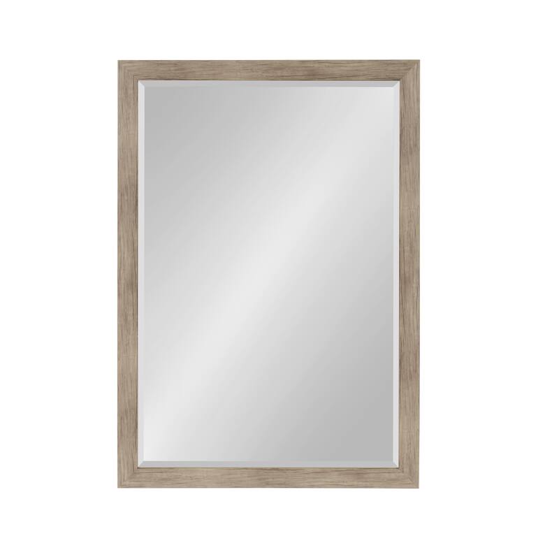 Beatrice Framed Decorative Rectangle Wall Mirror - 27x39 - Rustic Brown