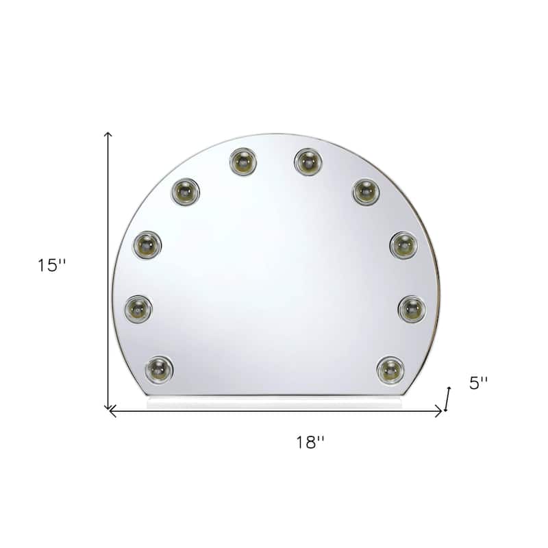 HomeRoots 15" White Abstract Metal Framed Mounted Accent Mirror - 18' X '15' X '5