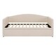 preview thumbnail 8 of 8, Twin Size Upholstered Sofa Bed Daybed with Extended Pop Up Trundle, Space-Saving Twin to King Design for Guest Room