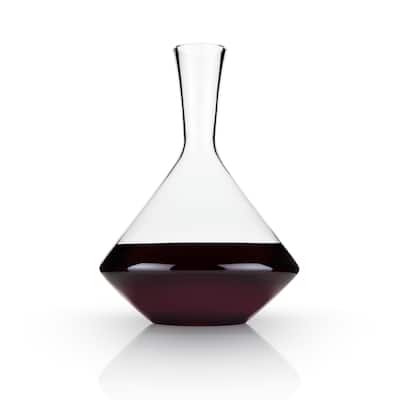 Angled Crystal Wine Decanter by Viski - Clear - 11" x 8.25"