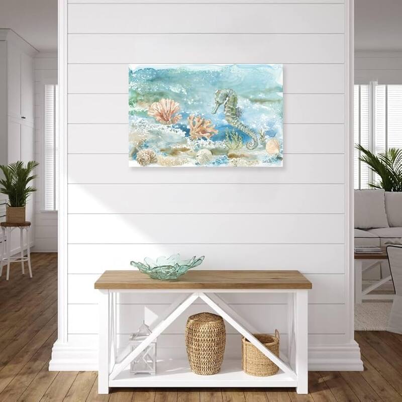 Ocean Wall Decor Seahorse Canvas Art Coastal Marine Sea Life